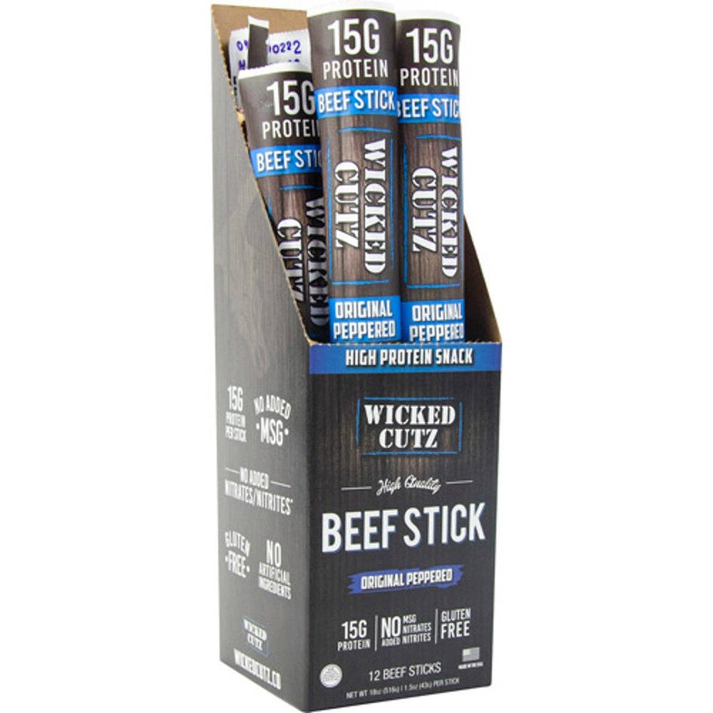 Wicked Cutz Beef Sticks: Volcanic Jalapeño Beef Stick / 12 Pack