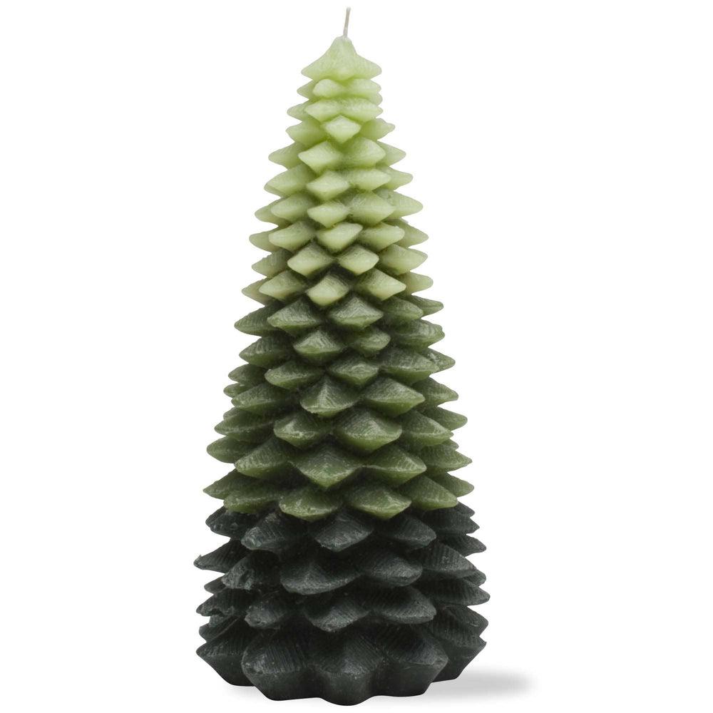 SALE Green X-Large Chunky Leaf Tree Candle - Green