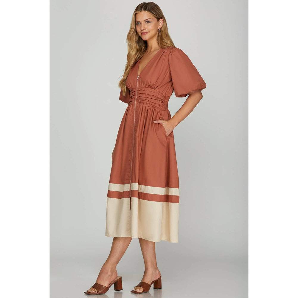 RUSTY MIDI DRESS