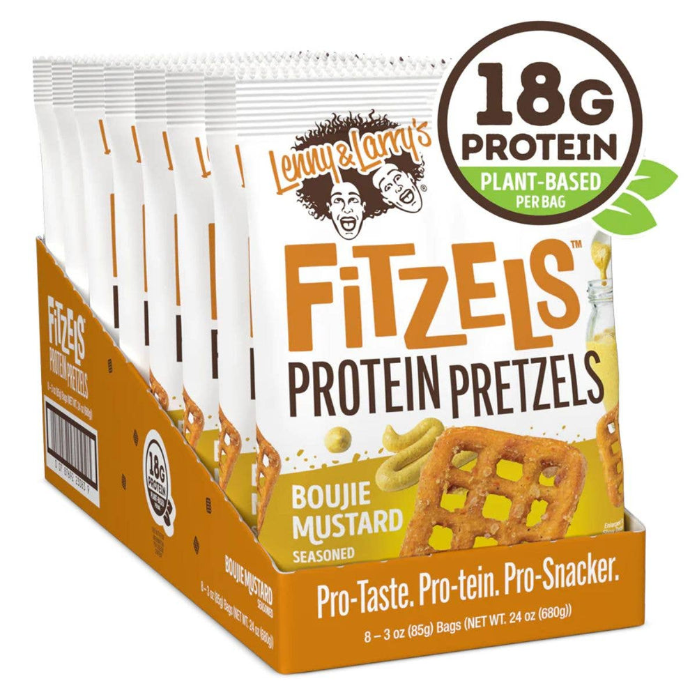 Lenny & Larry's Fitzels Protein Pretzels: Boujie Mustard / 8 Packs
