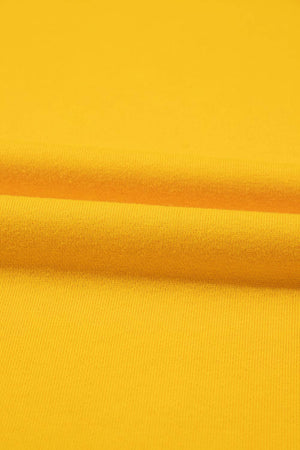Colorblock Thumbhole Sleeve Sweatshirt: Yellow / L