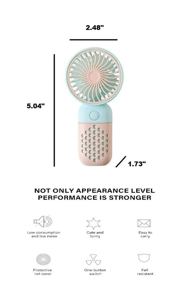 Powerful Mini Hand Fan: PINK / 1(ONE SIZE) – Nashville Home & Interiors
