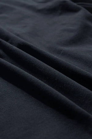 Pearl Drop Shoulder Crewneck T-Shirt: Black / XL