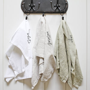 Pumpkin Pattern Tea Towel: White