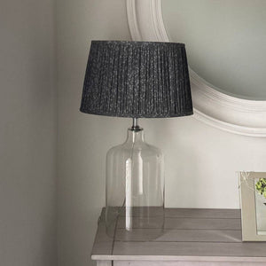 Genieveve Oval Pleated Grey Lampshade