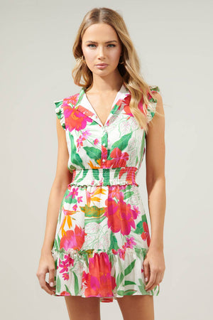 La Costa Tropics Sleeveless Mini Dress