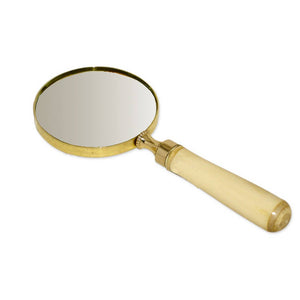 
            
                Load image into Gallery viewer, Brass Magnifier with White Bone Handle
            
        