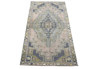 Vintage Turkish Area Rug " 5.10 x 3.4 "