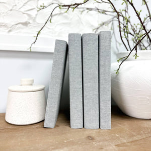 
            
                Load image into Gallery viewer, Linen Covered Decorative Books for Shelf Decor Light Gray
            
        