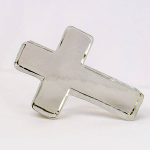 Cross Glass DÃ©cor   Clear   4x5.5
