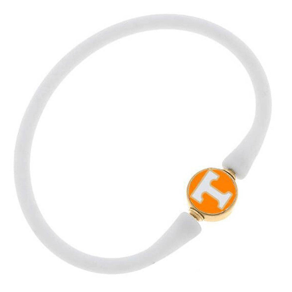 University of Tennessee Bali Silicone Bracelet in White & Or