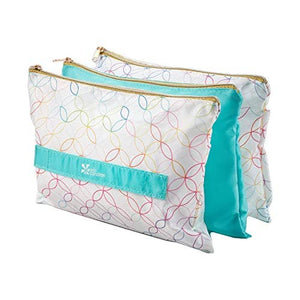 Large Accordion Zipper Pouch - Mid Century Circles