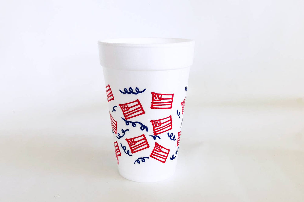 Flag Styrofoam Cups