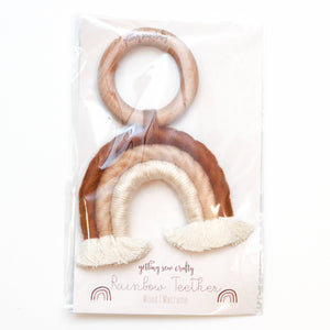 Macrame Rainbow Teether - Brown Ombre