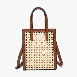 M2268 Emmie Rattan Rectangular Satchel