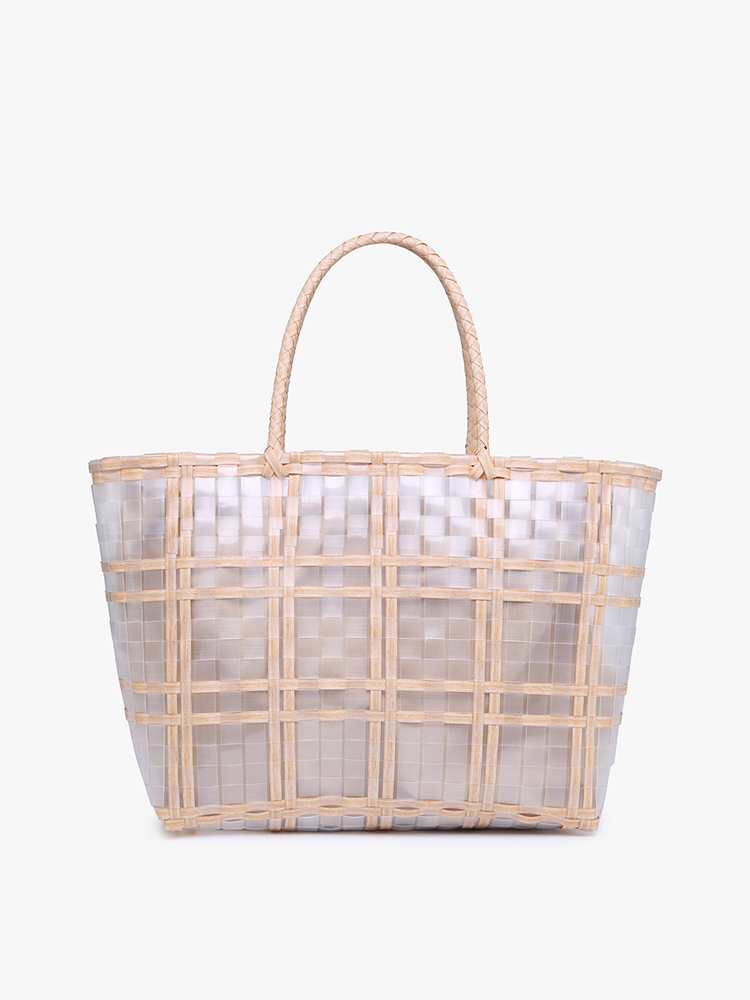 M2340 Alexandria Plastic Colored Contrast Tote