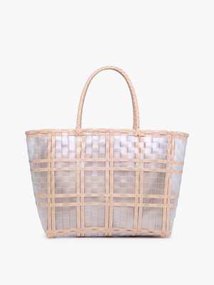 M2340 Alexandria Plastic Colored Contrast Tote