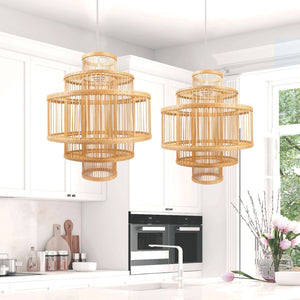 
            
                Load image into Gallery viewer, Bird Cage Bamboo Pendant Light
            
        