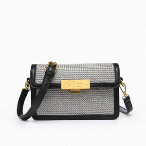 M2313 Elizabeth Straw Crossbody w/ Lock