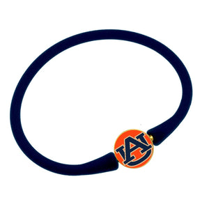 Auburn Tigers Enamel Silicone Bali Bracelet in Navy