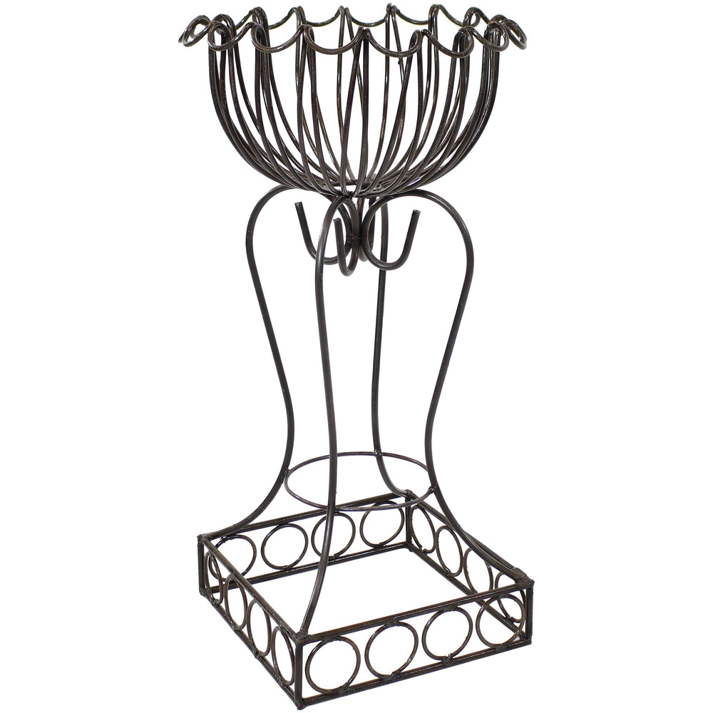 Metal Shell-Shaped Standing Planter