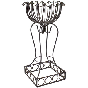 Metal Shell-Shaped Standing Planter